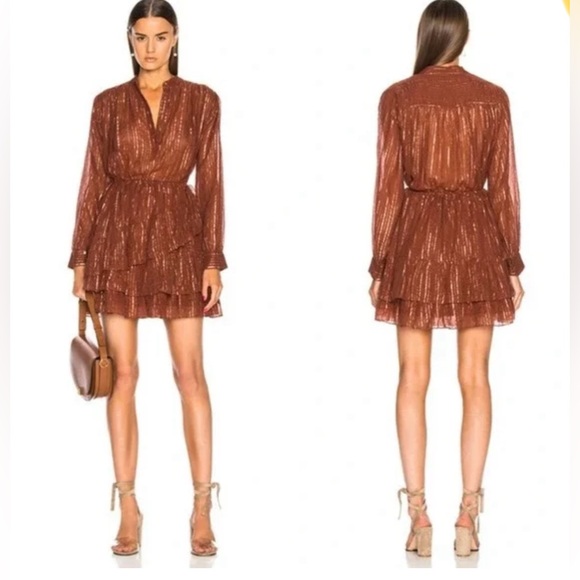 Ulla Johnson Della Dress Orange 4 - Picture 3 of 6